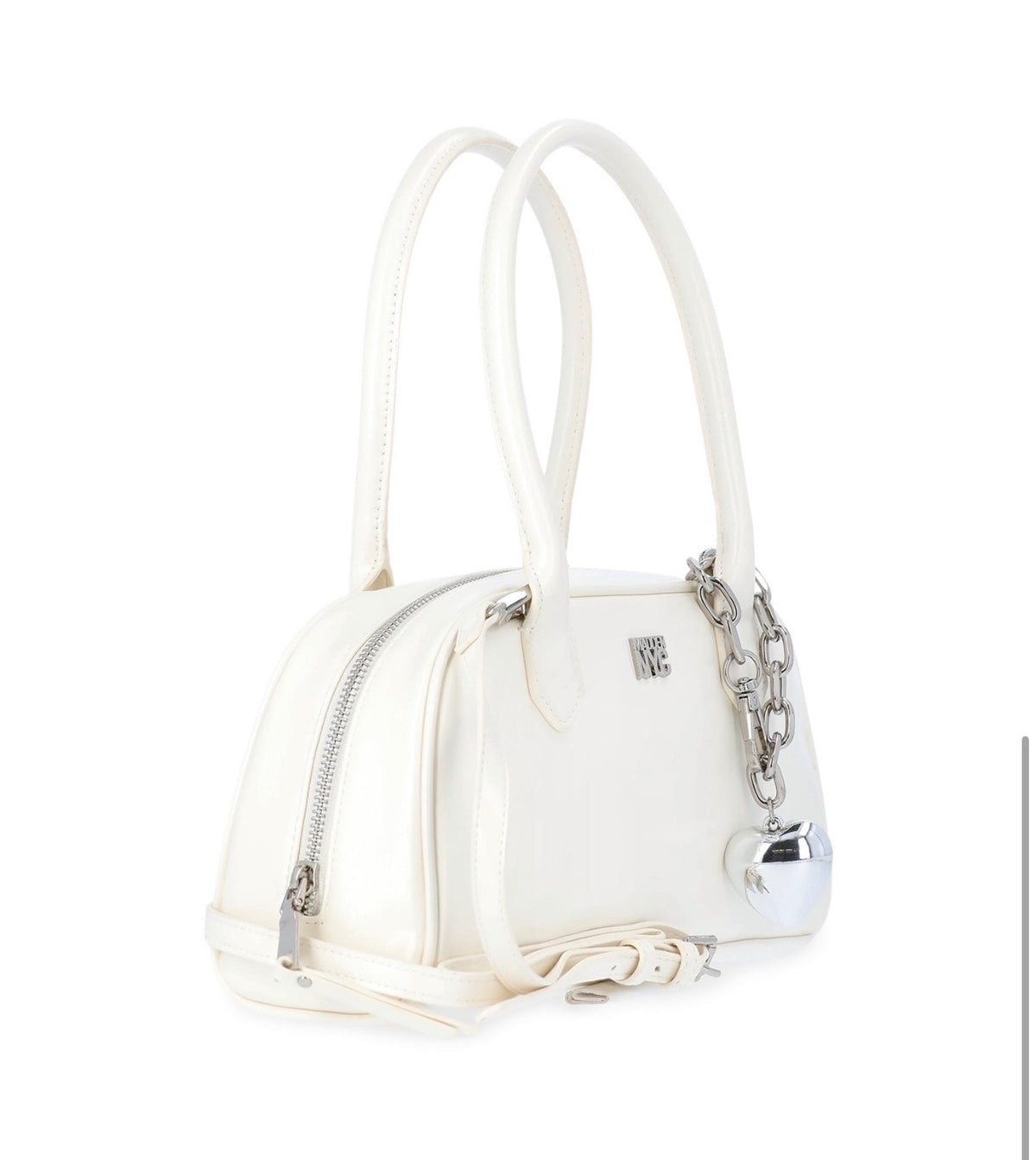 Madden NYC Women's East West Bowler Bag White