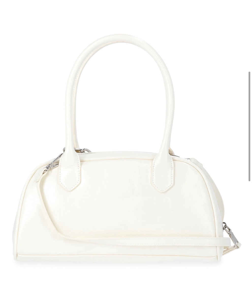 Madden NYC Women's East West Bowler Bag White