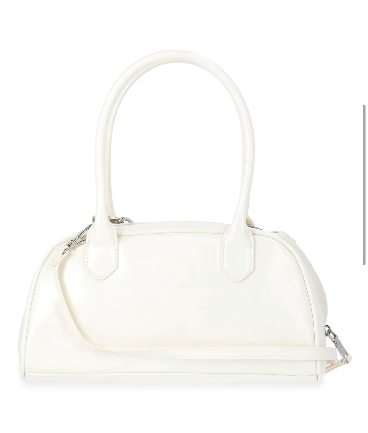 Madden NYC Women's East West Bowler Bag White